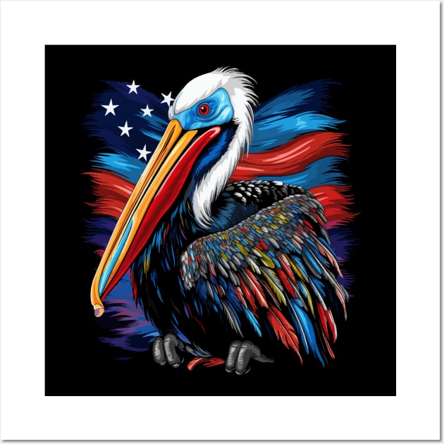 Patriotic Pelican Wall Art by JH Mart